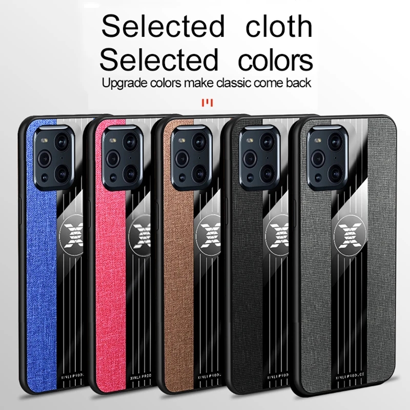 Чехол для OPPO Find X2 X3 Lite Neo в деловом стиле тонкий тканевый текстурный чехол Realme X50 XT