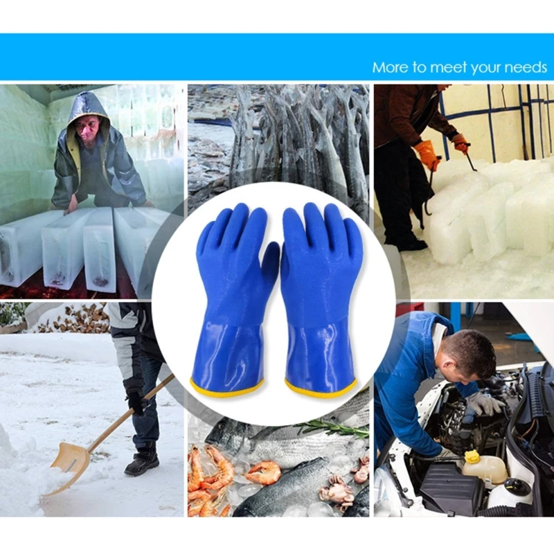 

-20 Degrees Windproof Fishing Cold-proof Thermal Work Gloves Cold Storage Anti-freeze Wear Low Temperature Winter Gloves M4YD