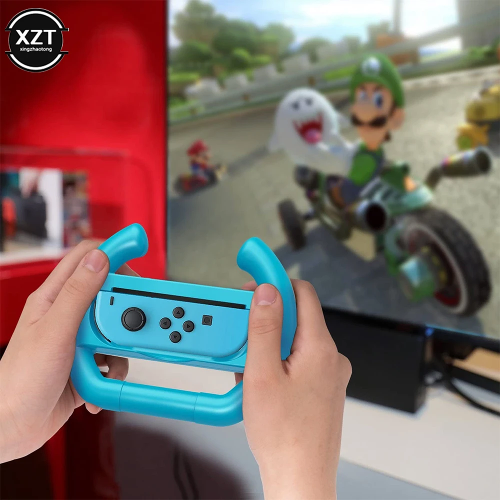 Game Accessories Set Racing Steering Wheel for Nintend Switch Handle Grips Nintendo Joycon Caps for Nintendo Switch NS Gamepad images - 6