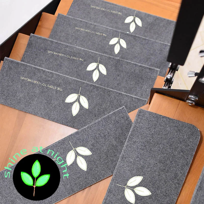 

Yinzam Luminous Stair Mats Non-Slip Self-Adhesive Staircase Treads Indoor Stair Runners for Wood Steps Pet Elderly Child Safety