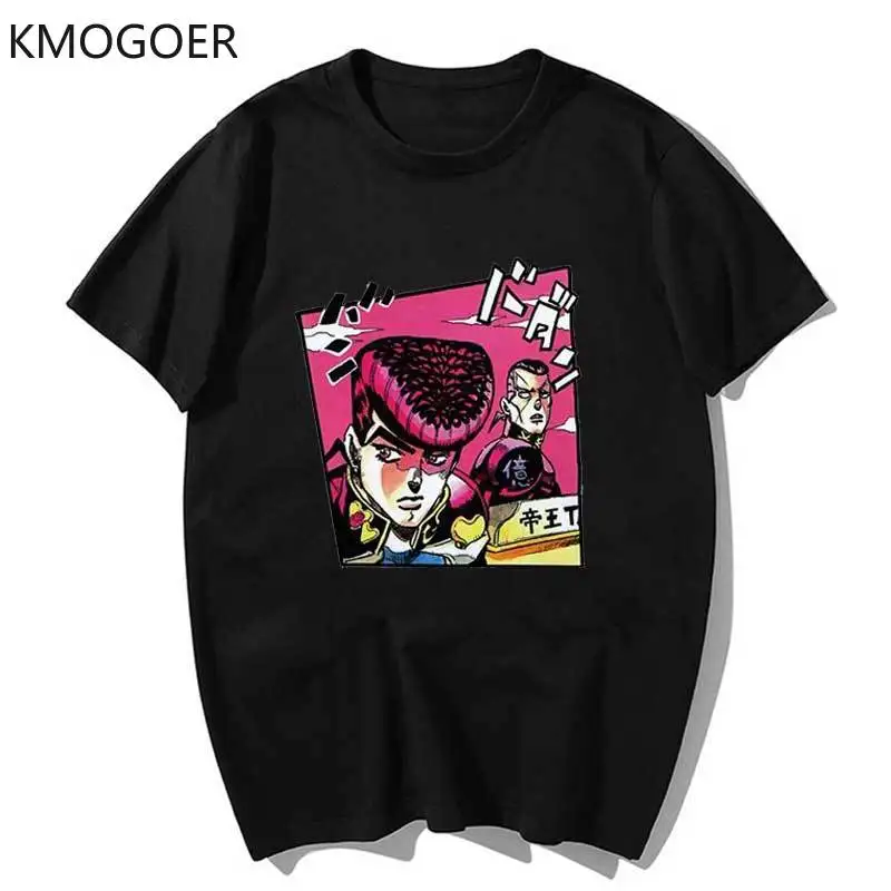 

Футболка унисекс в стиле Харадзюку, милые топы с принтом Джоджо, невероятные приключения, Джозеф, Звездный пыльник, футболка с рисунком кара...