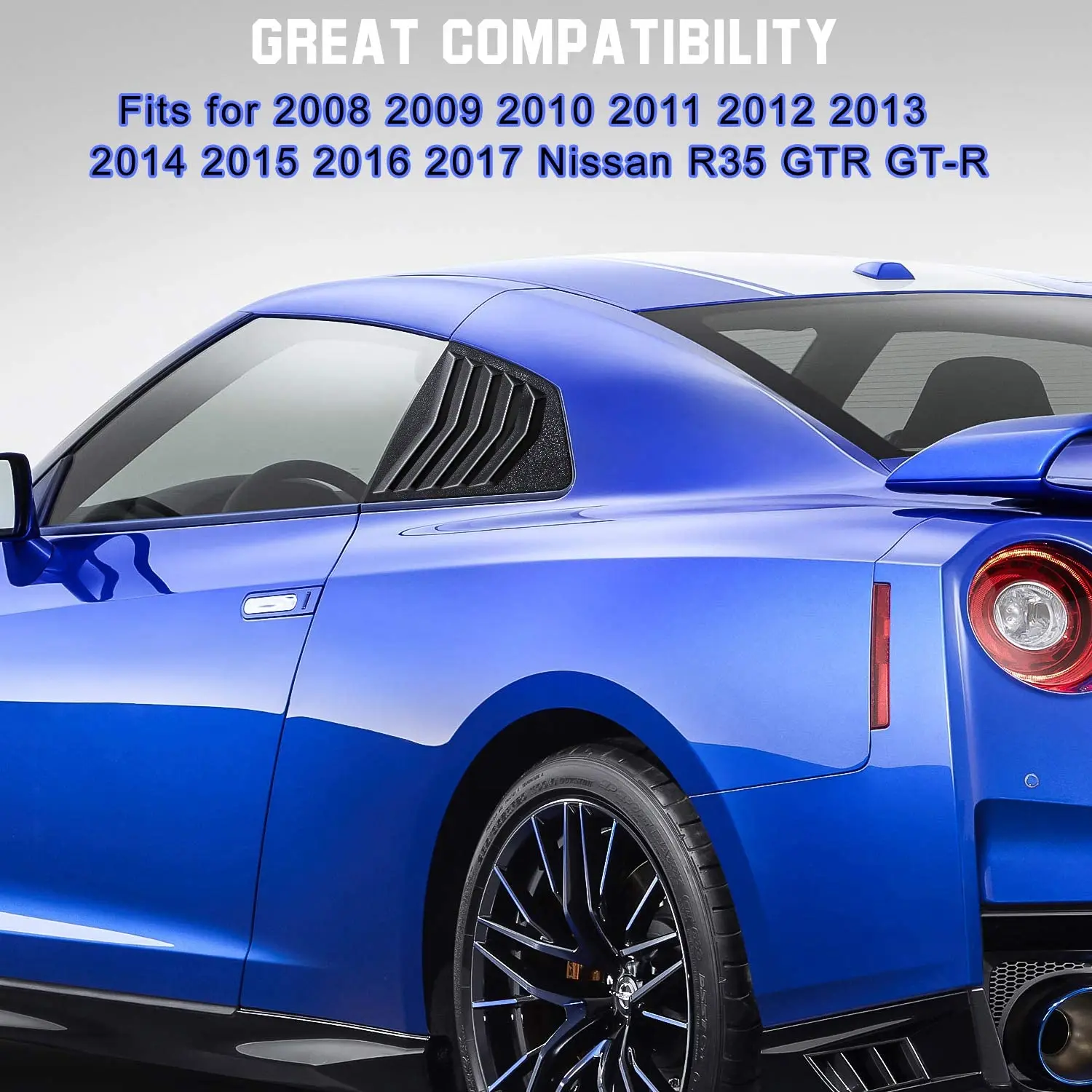 Матовый черный солнцезащитный козырек с боковыми окнами MX в стиле GT Lambo для 2008-2017