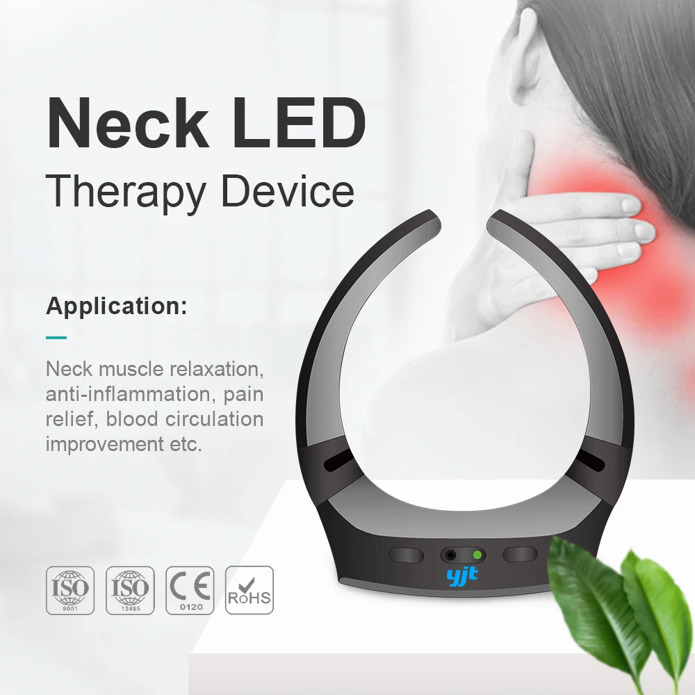 Wholesale neck treatment device LED red blue light smart neck massager enlarge