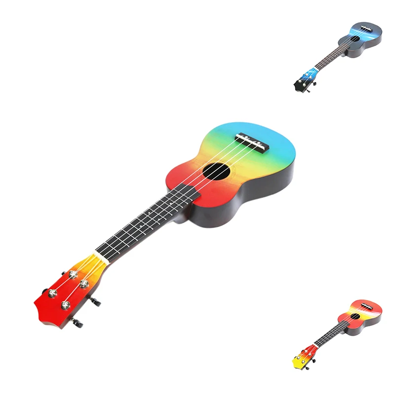 

Укулеле с ручной росписью, 21 дюйм, сопрано, 4 струны, Uke Bass, струнный музыкальный инструмент, идеально подходит для начинающих