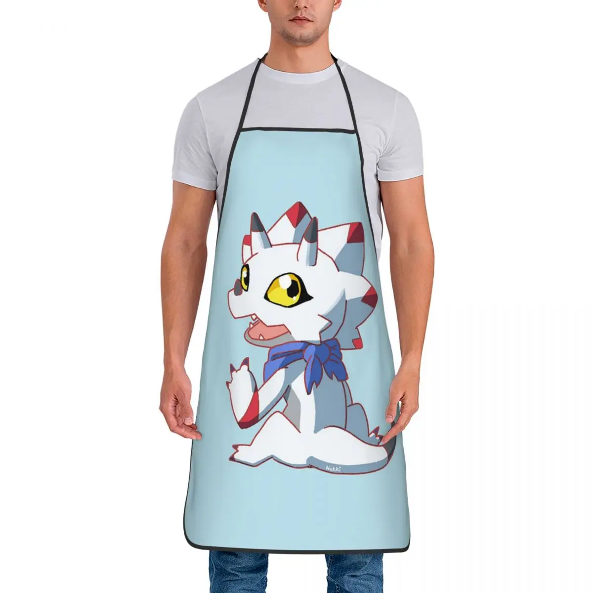 Фартуки Gammamon Digimon шеф-повар кулинария кухня Tablier водонепроницаемый нагрудник