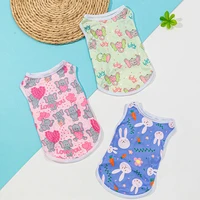 print pet vest casual dog clothes cool pet shirt thin small dogs clothing cartoon dog costume summer puppy vest pet clothing