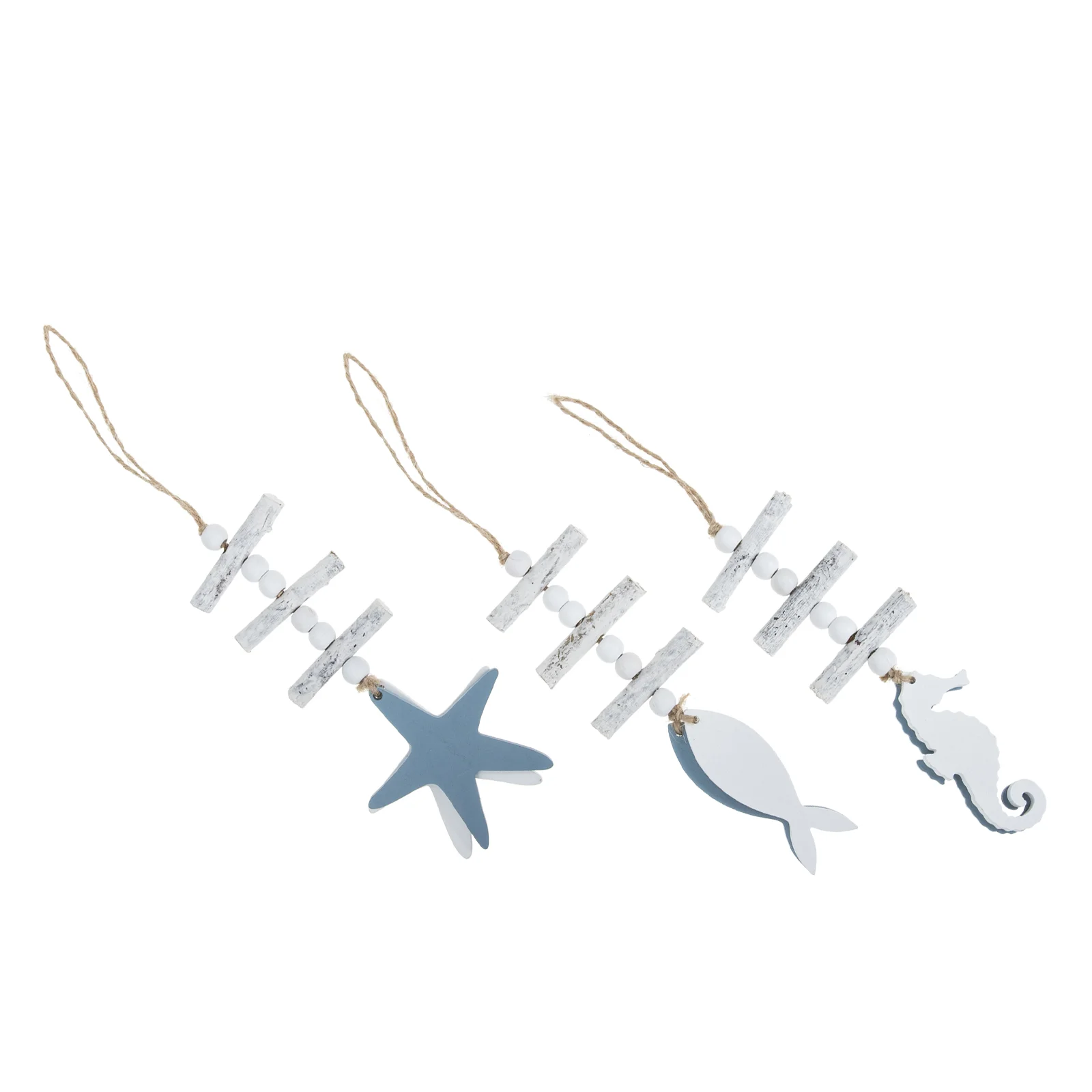 

Hanging Wall Fish Nautical Decor Wooden Beach Wood Mediterranean Decoration Ornament Sea Decorations Ornaments Decors Ocean Home