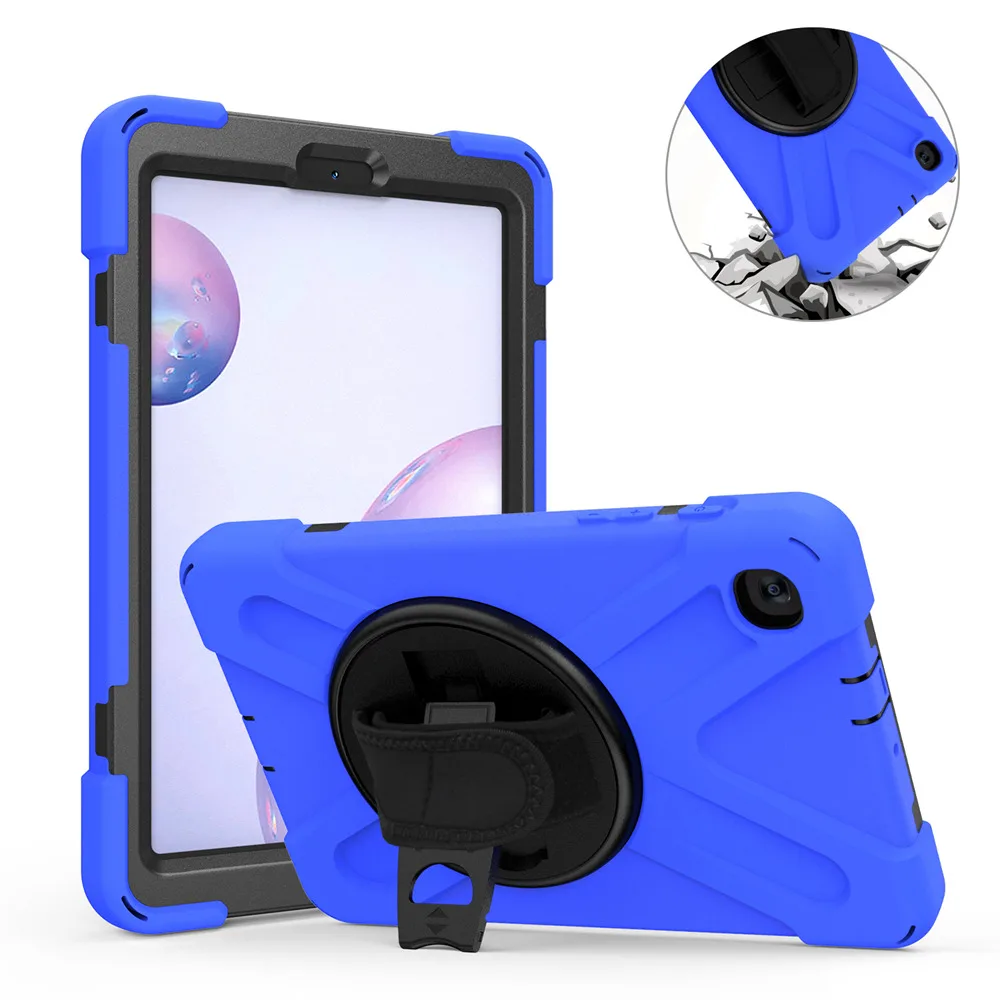 

360 Graden Draaibare Met Kickstand Cover Voor Samsung Galaxy Tab Een 8.4 Inch 2020 SM-T307 T307U Tablet Case Hand Strap schouder