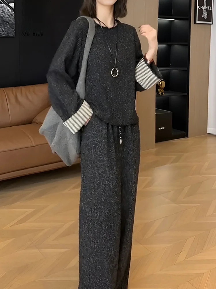 Весенне-осенний модный спортивный костюм в стиле вестерн для отдыха Lazy Sle