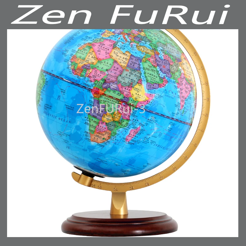 

25cm high-definition teaching version of the left and right rotating world model living room study room decoration office