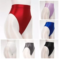 shiny t back g string thong womens sexy panties high waist smooth thin transparent stretchy pants thong underwear women fancy
