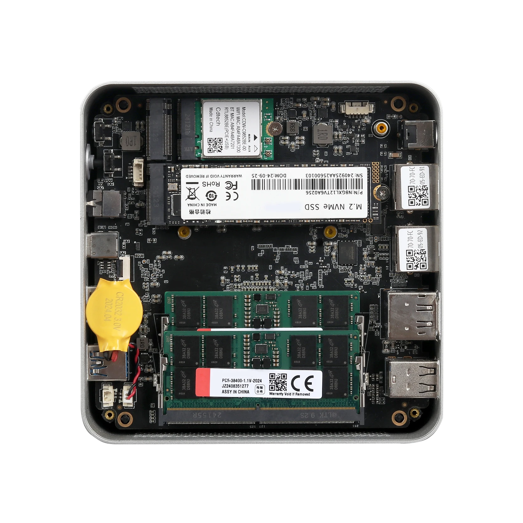 Игровой мини-ПК Helorpc с поддержкой AMD Ryzen7 8845HS WIN10/11 LINUX 2xDDR5 2xUSB 1xHDMI 1xDP 4xUSB 2x2.5G GbE LAN