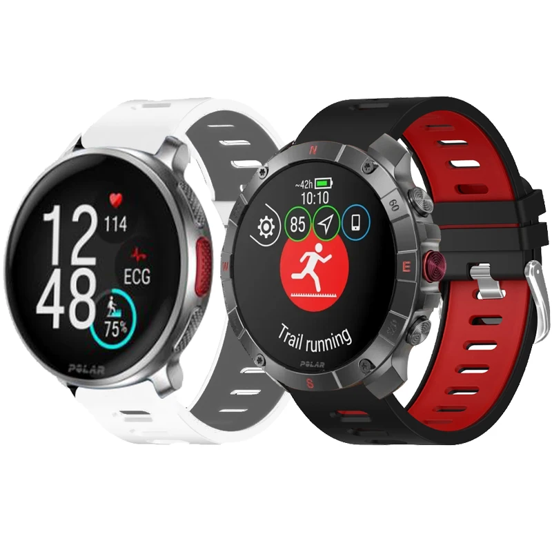 Ремешок сменный силиконовый для POLAR Grit X2 Pro спортивный браслет Polar Vantage V3 M M2 22 мм