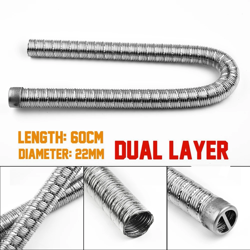 

1pc Car Accessories 60cm 22mm Stainless Steel Air Diesel Exhaust Pipe Cap 36061100 For Eberspacher Webasto Pipe Equippments