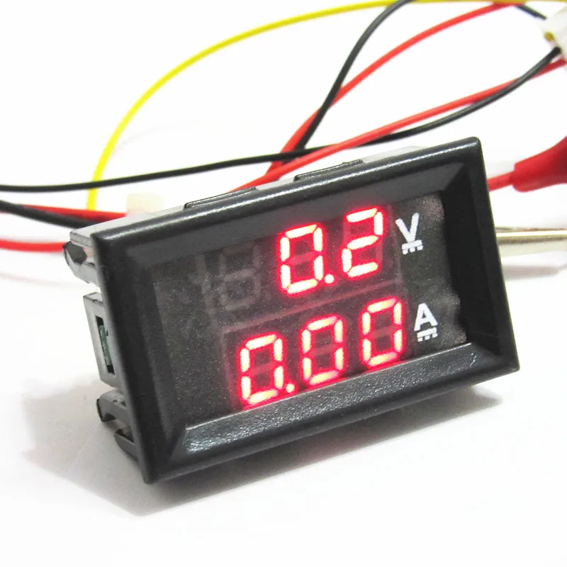 Free Shipping 0.28inch LED Digital Voltmeter Ammeter DC 100V 1A 10A 50A 100A  Volt Ampere Meter Amperemeter Voltage Indicator images - 6