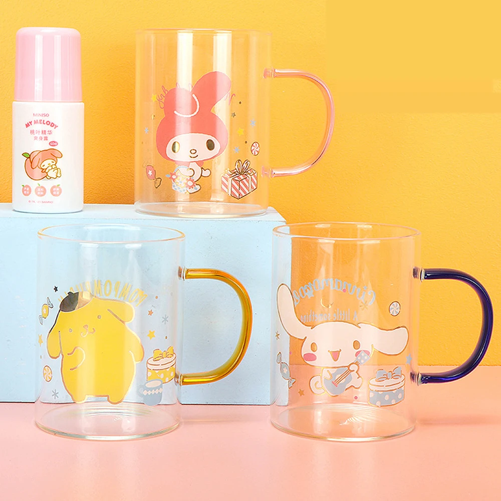 

Kawaii Cartoon Anime Cinnamoroll My Melody Purin Dog Household Fruit Juice Milk Coffee Cute Water Cup Girl Toy Birthday Gift