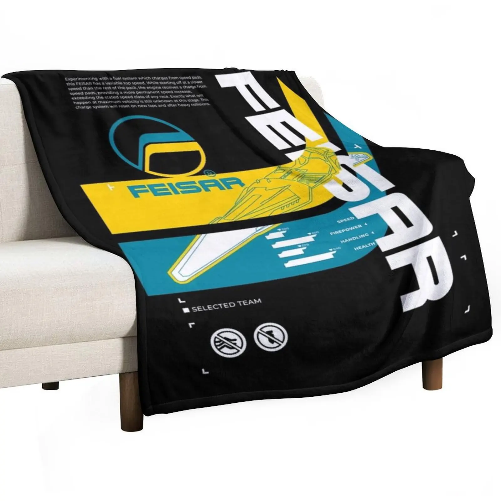 Wipeout 2048-Feisar-покрывало Coverart мягкое Рифленое одеяло