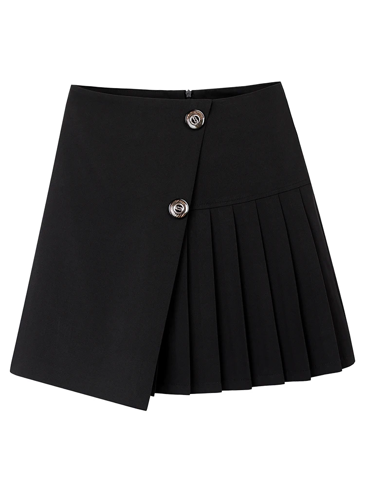 

2023 Golf New Autumn Small A- Line Umbrella Skirt Irregular Solid Color Pleated Women's Commuting High Waist Slimmin