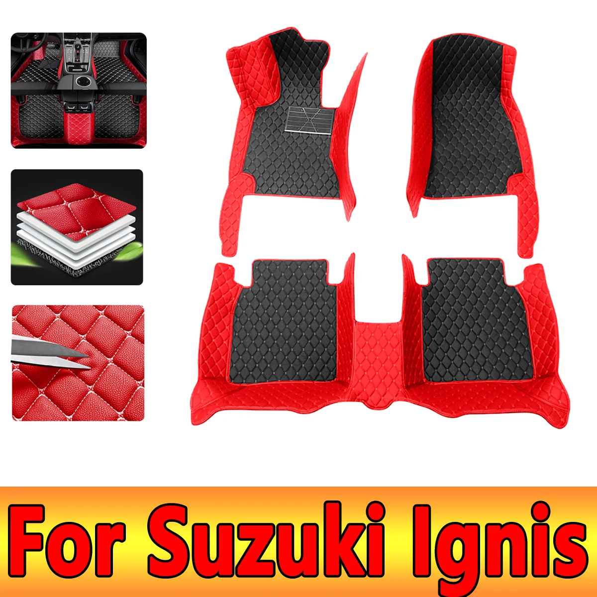 

Автомобильные коврики для Suzuki Ignis MF 2020 2021 2022 2023, автомобильный кожаный напольный коврик, прочные коврики, коврики, накладки, автомобильные аксессуары, детали интерьера