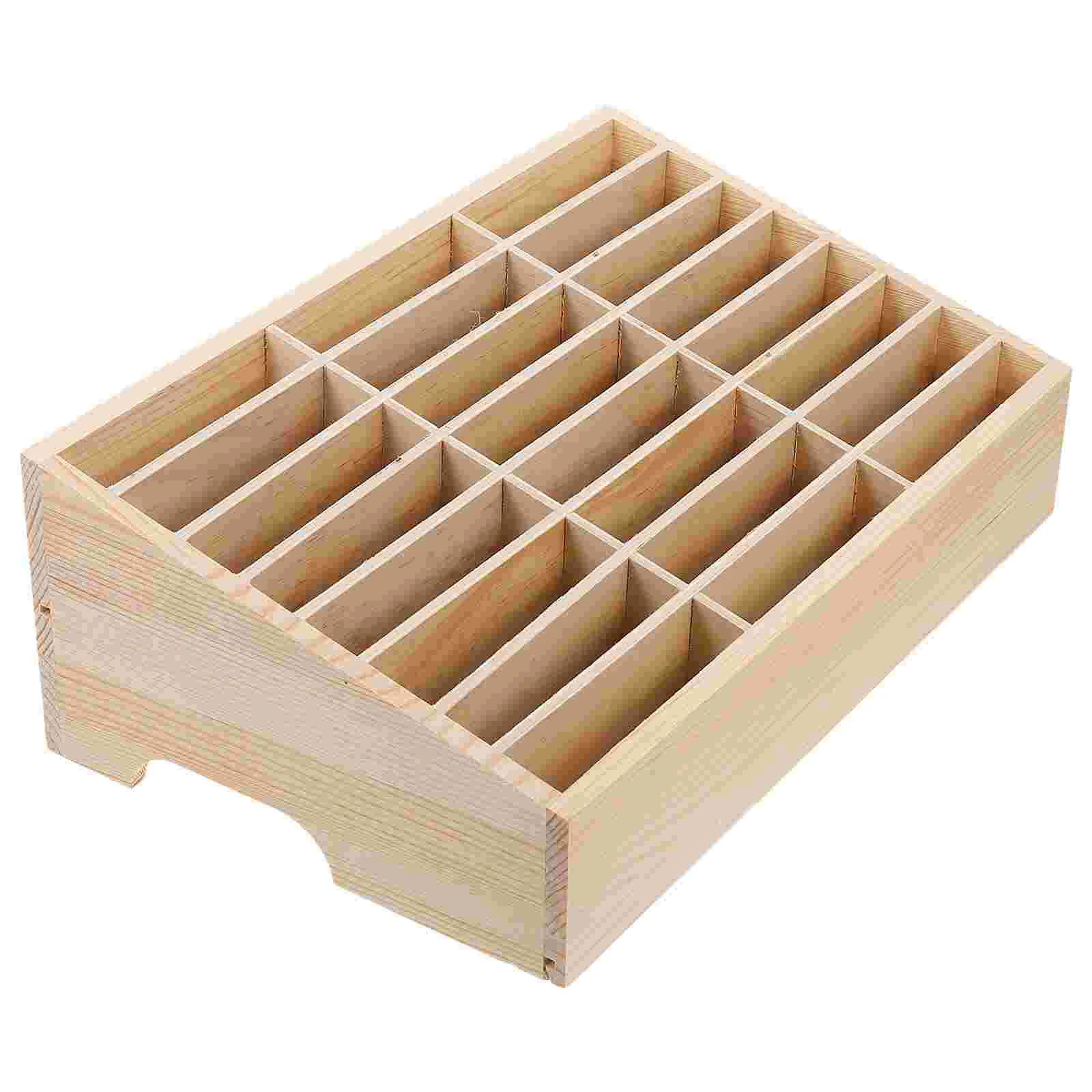 

Desktop Calculator Mobile Phone Storage Box Covers Organizer Car Wooden Display Rack Student