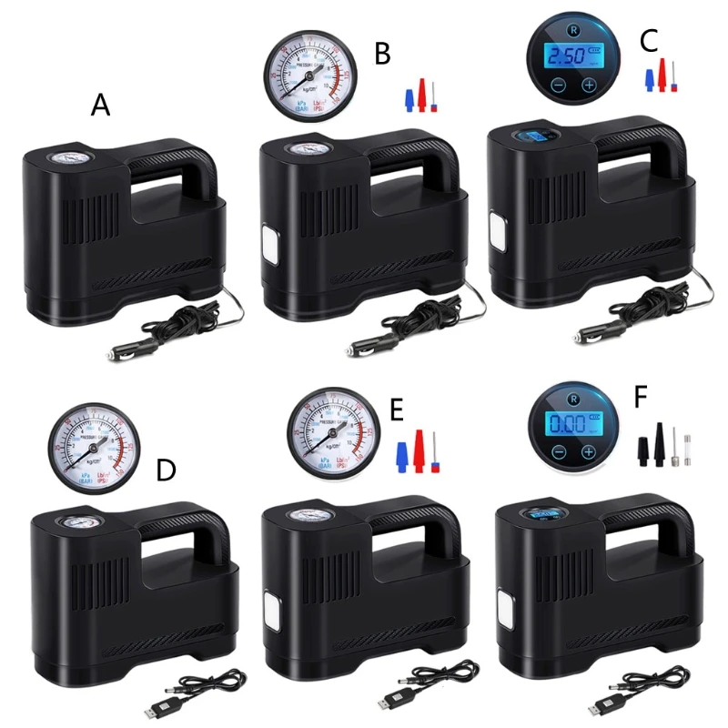 

12V/120W Portable Air Compressor Multifunctional Air Pump Tire Inflator with Bright Emergency Flashilight