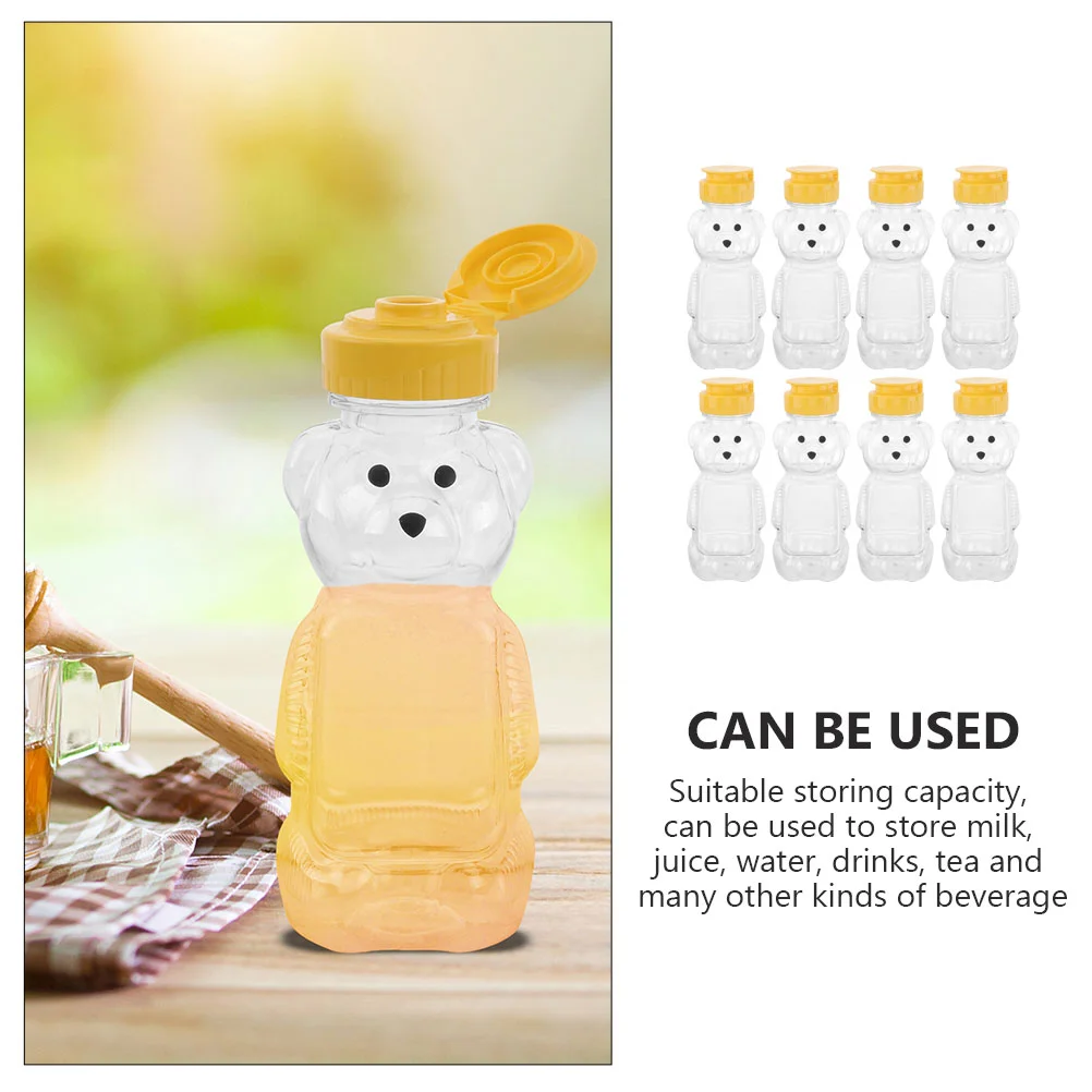 8 шт. бутылка для воды медведь мед сок молоко напиток детские очки сжимаемая банка