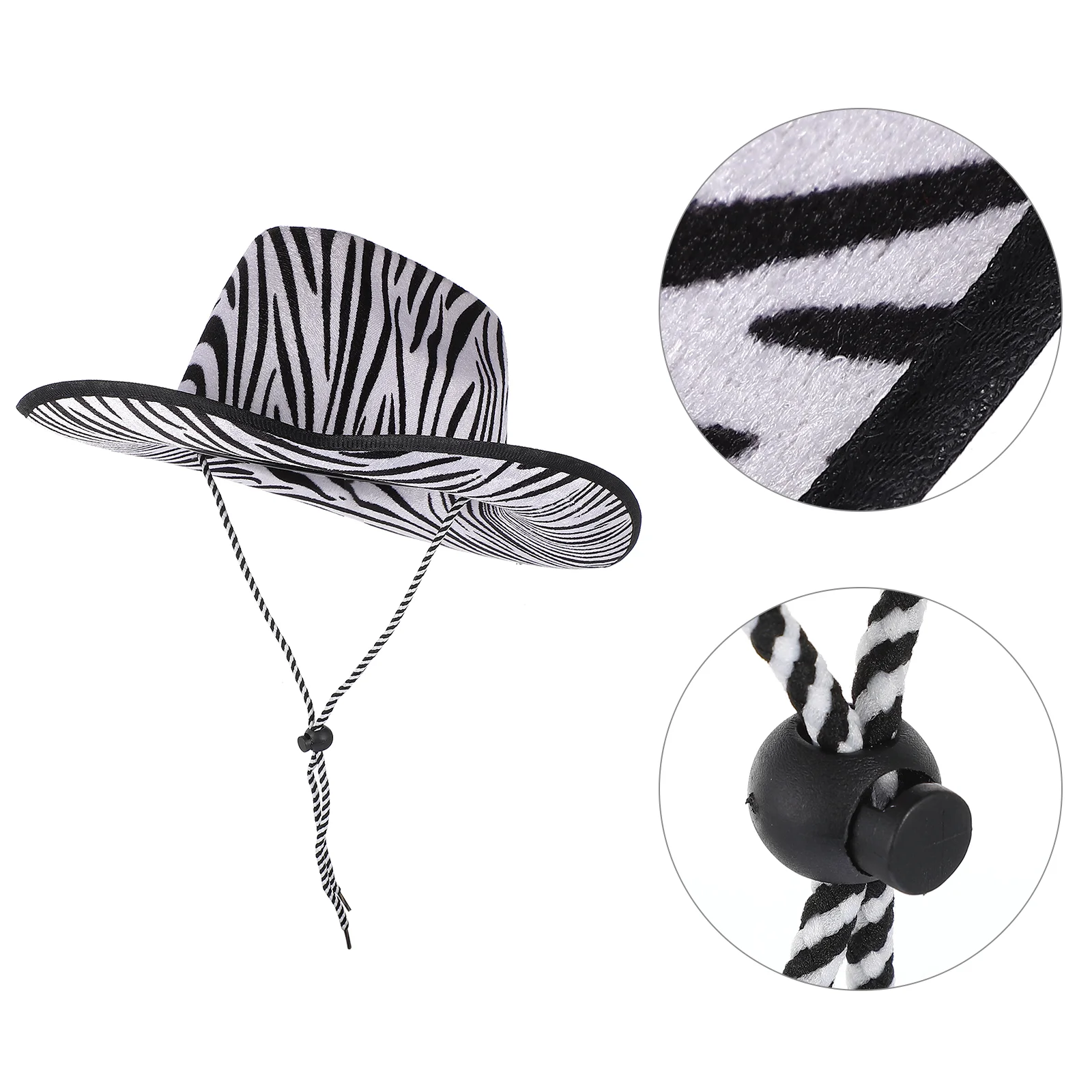 

Zebra Pattern Hat Stage Performance Hat Masquerade Hat Party Decor Hat