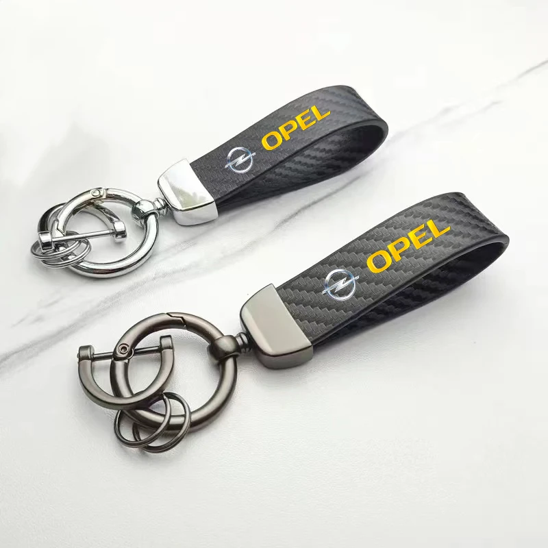 

Leather Car Key Chain 360 Degree Rotating Horseshoe Rings For OPEL Insignia Astra j h g Corsa d Zafira b Car Accessories