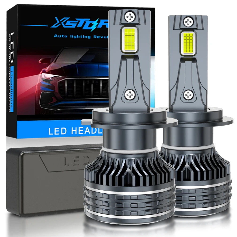 

XSTORM Автомобильная фара H1 H4 H7 LED H8 H11 9005 HB3 9006 HB4 9012 Hir2 Светодиодная лампа Canbus Light Автомобильный комплект H7 Turbo Автомобильная противотуманная фара