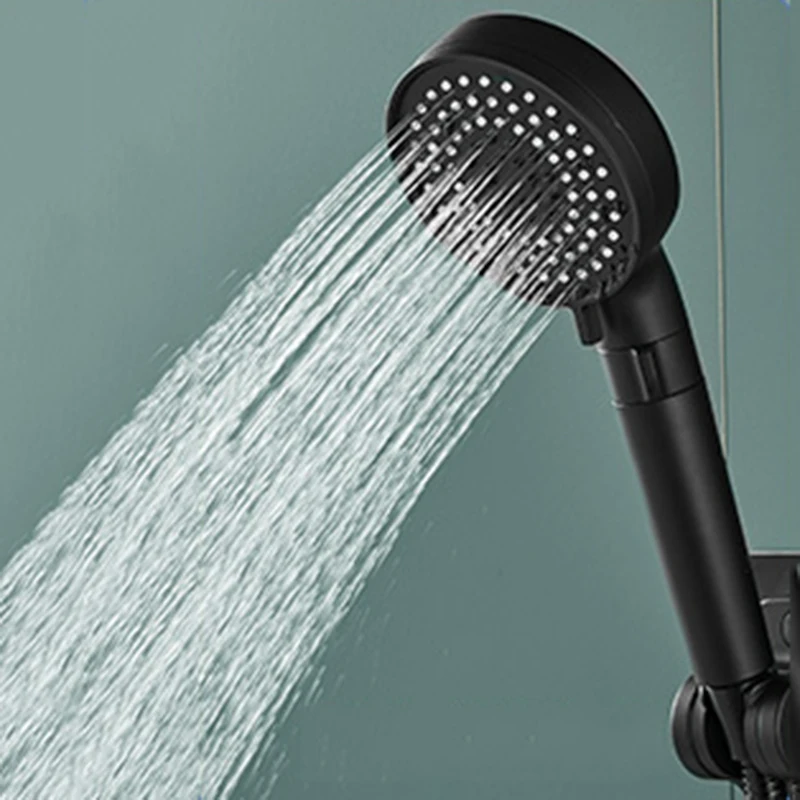 

Rainfall Shower Head High Pressure Black Power Water Saving Shower Head Hygienic Bathroom Soffione Doccia Home Improvement