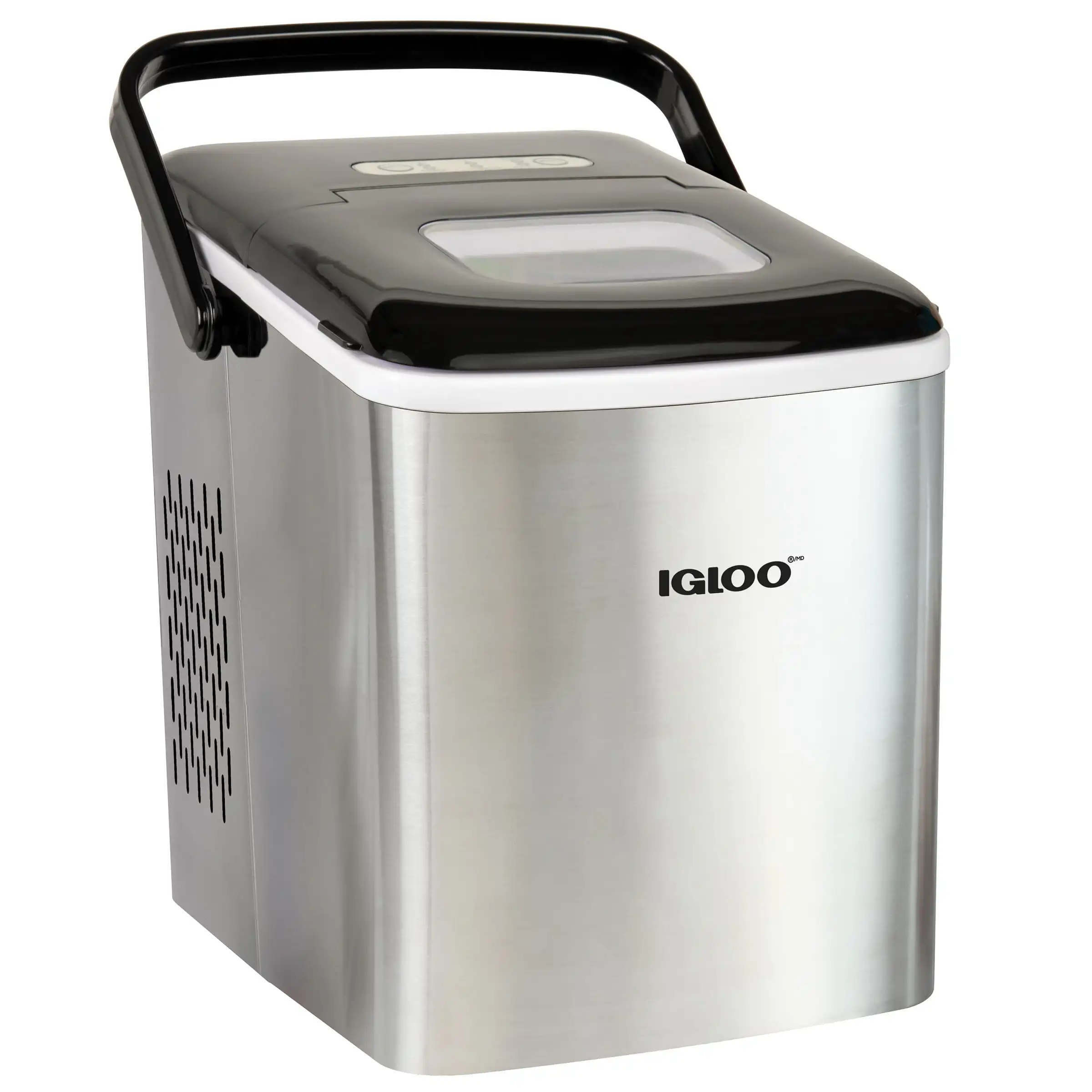 

IGLICEB26HNSS 26-Pound Automatic Self-Cleaning Portable Countertop Ice Maker Machine With Handle, Stainless Steel