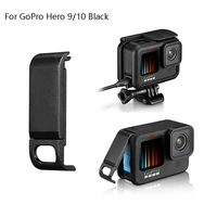 battery side cover for gopro hero 10 9 black removable battery door lid charging case port for go pro hero9 gopro9 accessories