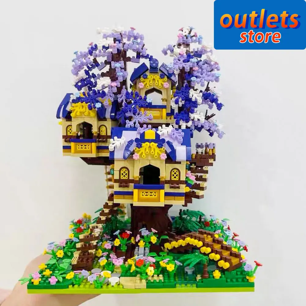 

Mini Blocks Creative Expert Ideas Street View Tree House MY92015 3308pcs Moc Modular House Bricks Building Blocks Model Kids Toy