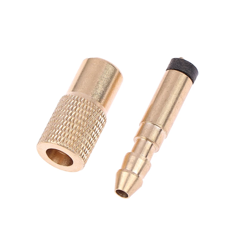 

Car Tire Inflator Valve Connector Clamp Joint Connector Adapter Car Brass Tire Valve Joint Inflator Pump Valve 6.5mm Tail Insert