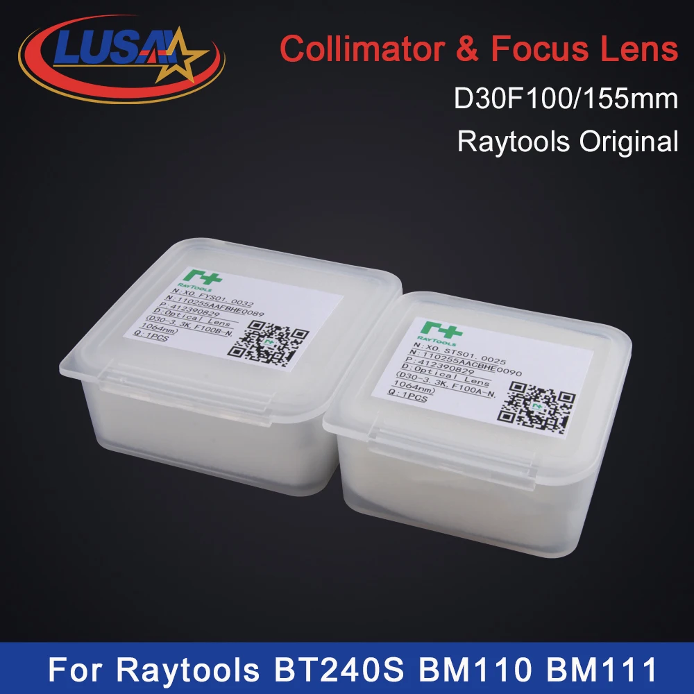 Линзы для линз коллиматора LUSAI Raytools фокусные линзы D30F100 F155mm 3.3квт лазерной режущей