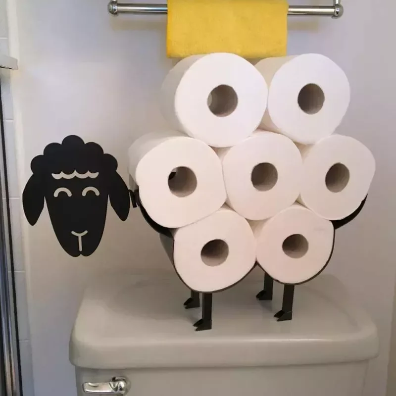 

Sheep Decorative Toilet Paper Holder Bathroom hardware Tissue Storage Toilet Roll Holder Bathroom accessories Iron Paper Storage