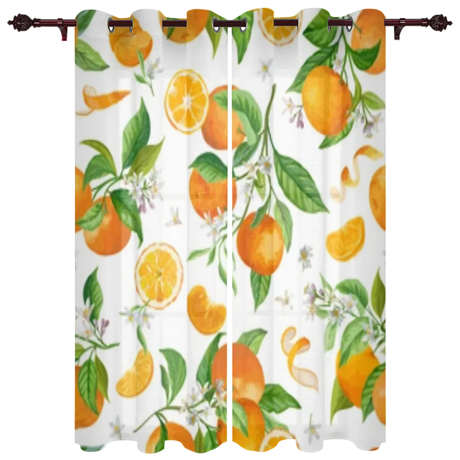 

Lemons In Watercolor Style Luxury Curtains Living Room Bedroom Window Curtain Valance Curtains For Kitchen Home Decor