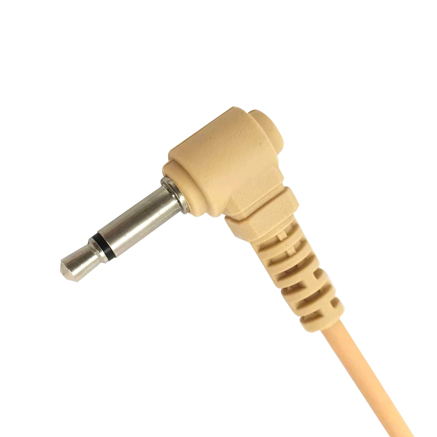 ICCL Beige 3.5mm 1 Pin Surveillance Kit Listen Only Earpiece Walkie Talkie Acoustic Tube Headset Earphone for Two Way Radio