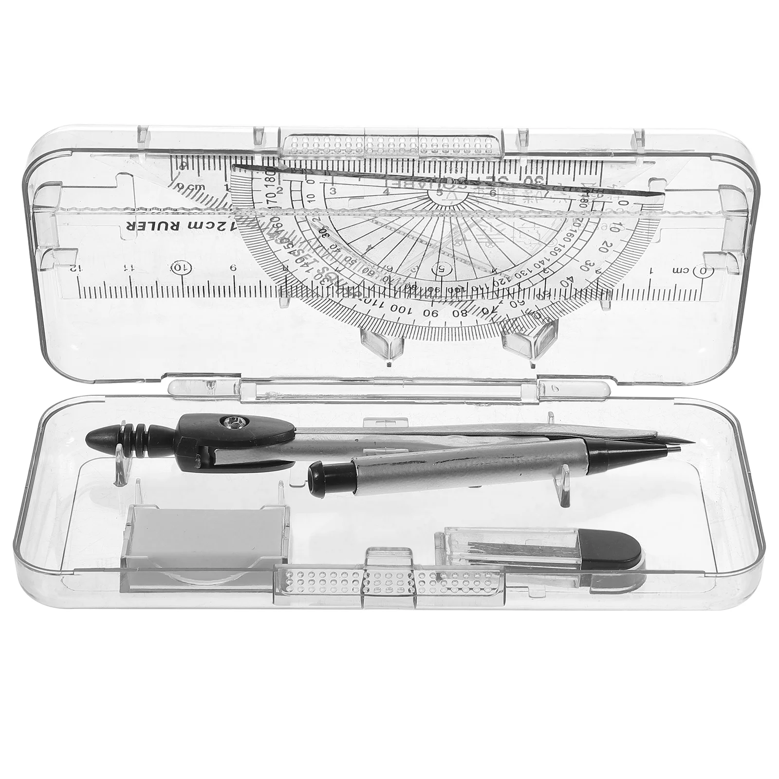

1 Set Protractor And Compass Set, 7 Geometry Precision Tool Protractor for Geometry Drawing Compass Drafting Tools for School,