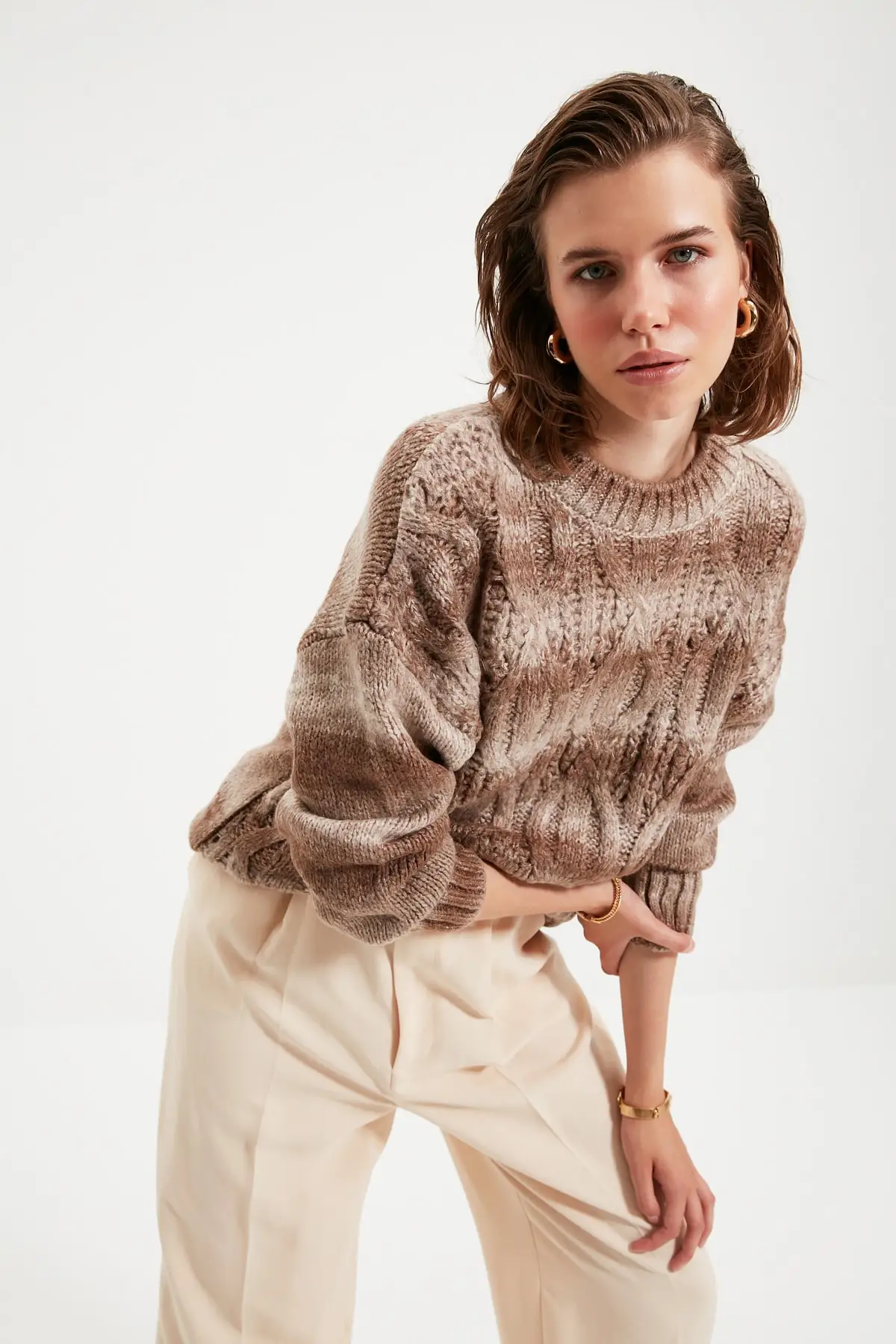 

Trendyol Mesh Detailed Knitwear Sweater TWOAW22KZ0254