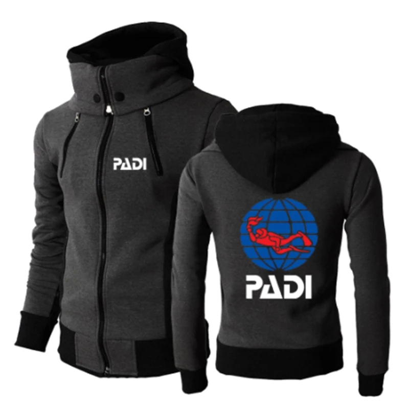 Белая толстовка с капюшоном для водителя логотипом Padi спортивная одежда Свитшот