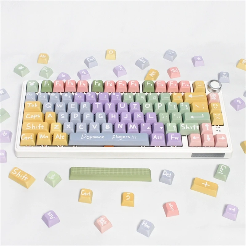 

133PBT Heat Sublimation XDA Profile Dopamine Color Keycap for Mechanical Keyboards Smooth and Oil-Proof PBT Keycaps