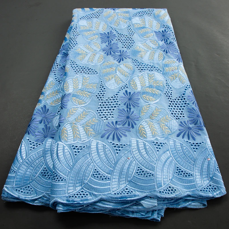 Роскошная нигерийская хлопковая кружевная ткань швейцарская вуаль 2023 высокое