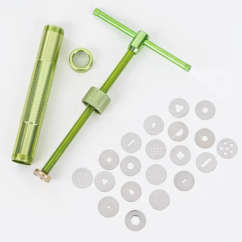 

Fondant Rotary Extruders Clay Squeezer Homemade Cake Lace Shapes DIY Baking Mold Sculpture Machine Gun Polymer Clay Tools