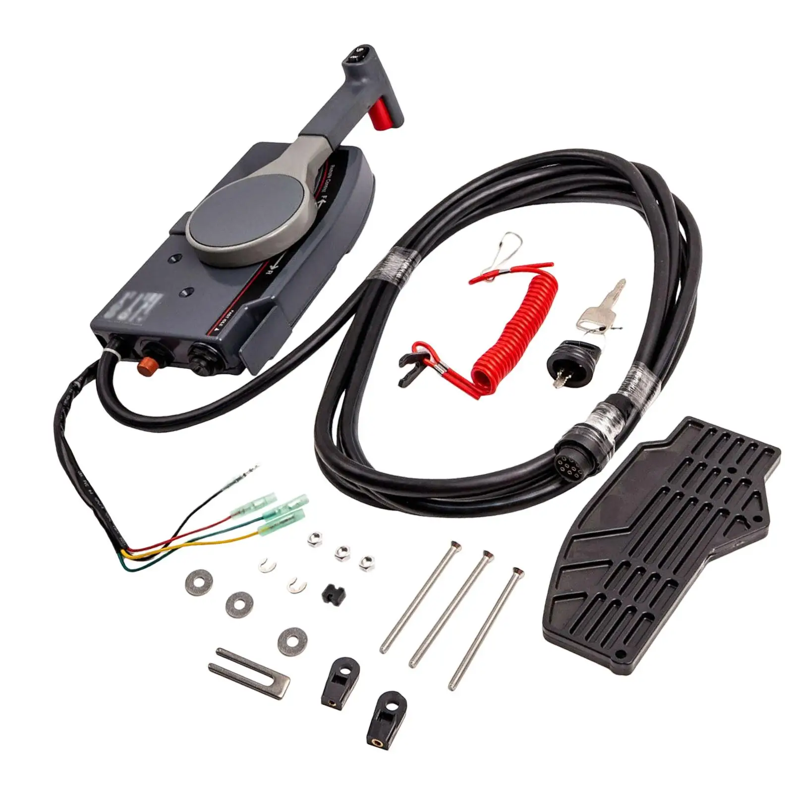 

10Pin Outboard Remote Control Box Kit Accessories High Strength Metal Side Mount Control Box for Yamaha Out Boat Engine