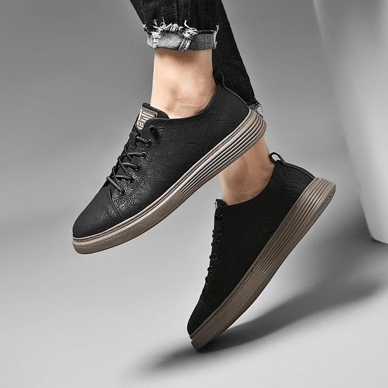 Hot Sale Men Leather Casual Shoes Classic Outdoor Lifestyle Waterproof Men's Shoes Large Size Male Walking Shoes Promotiom