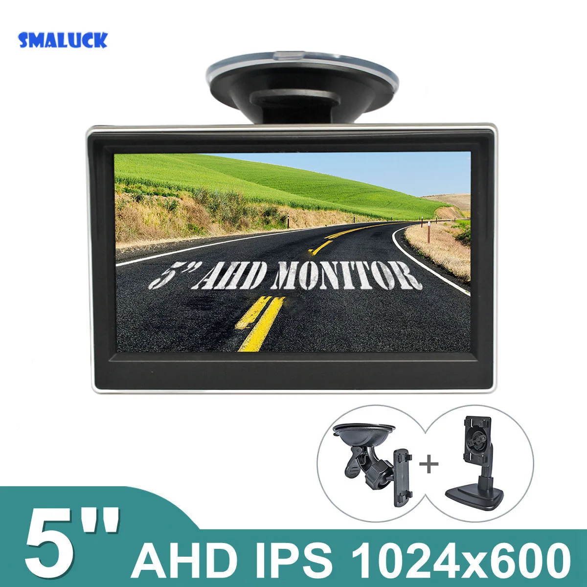 

SMALUCK 5-дюймовый IPS AHD автомобильный монитор заднего вида резервный монитор с присоской и бесплатным кронштейном для MPV SUV лошадей