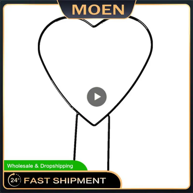 

Stable Vine Climbing Rack Black Garden Plant Support Stake Stand Round Heart Shaped Diy Indoor Plant Gardening Accesorries