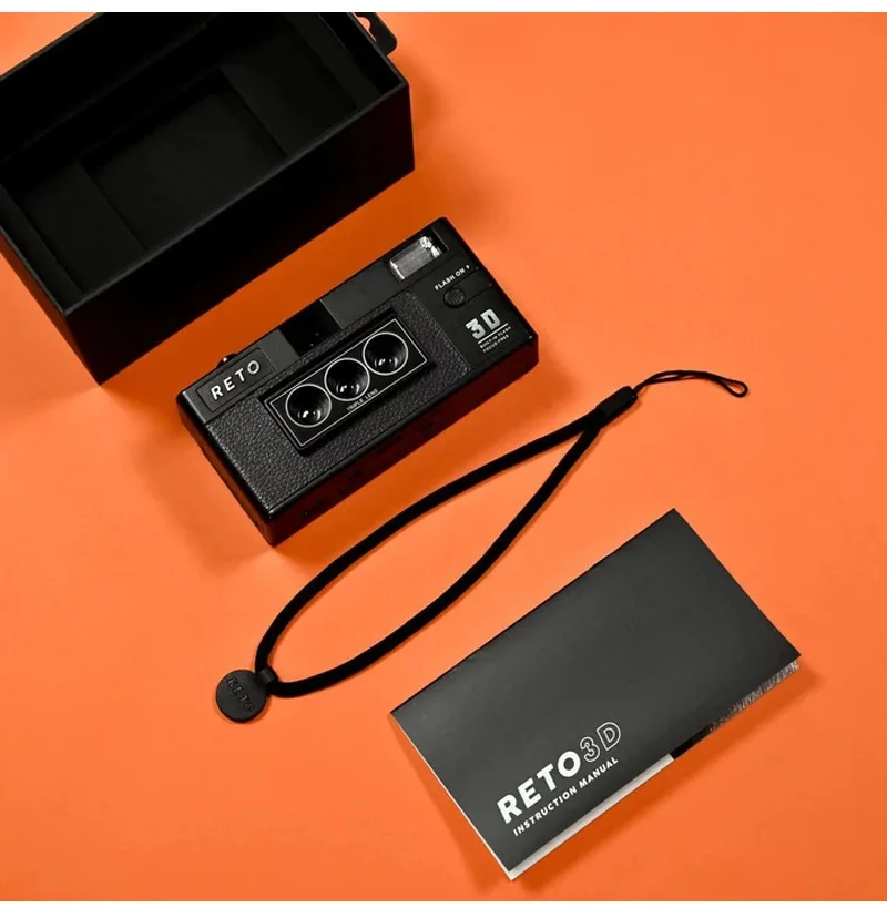 

RETO 3D Film Camera 135 Film Reto3d Stereoscopic Point-and-Shoot Camera with Flash Non-disposable Film Camera