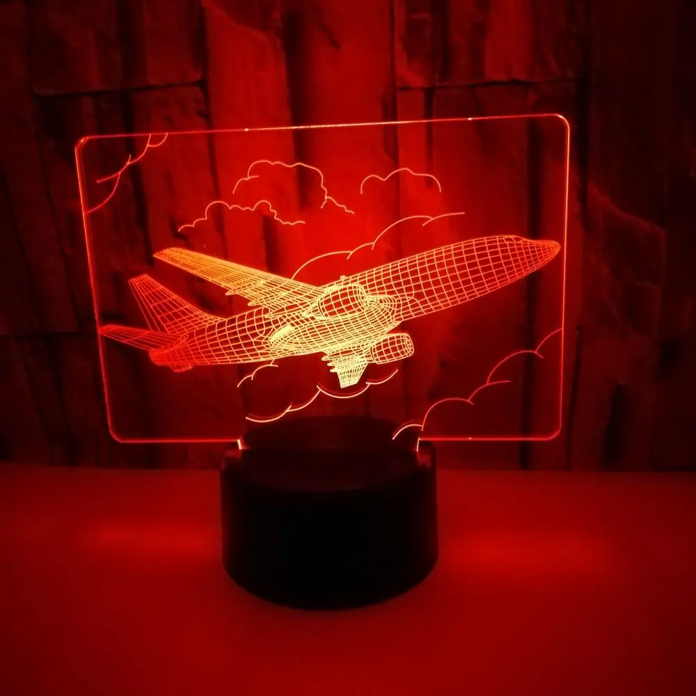 

Nighdn Airplane 3d Lamp Acrylic Led Night Light 7 Colors Changing USB Nightlight for Kids Bedroom Bedsides Lamp Christmas Gifts